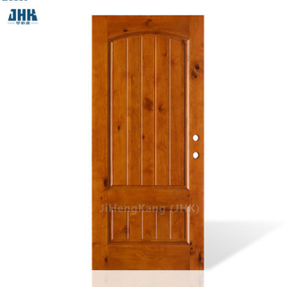2 つのパネルの素朴な節のあるインテリア アルダー木製ドア