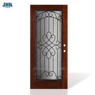 フロントガラスエントリーマホガニー木製ドア