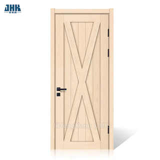 交差するデザインXスタイルの松の木のドア